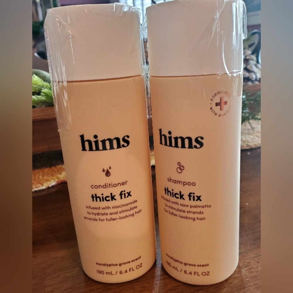 HIMS Thick Fix Shampoo and Conditioner Set Eucalyptus Grove Scent Fuller Hair
